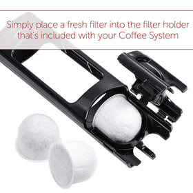 In-slot WGCM350 filter installed in Wolf Gourmet coffee system.
