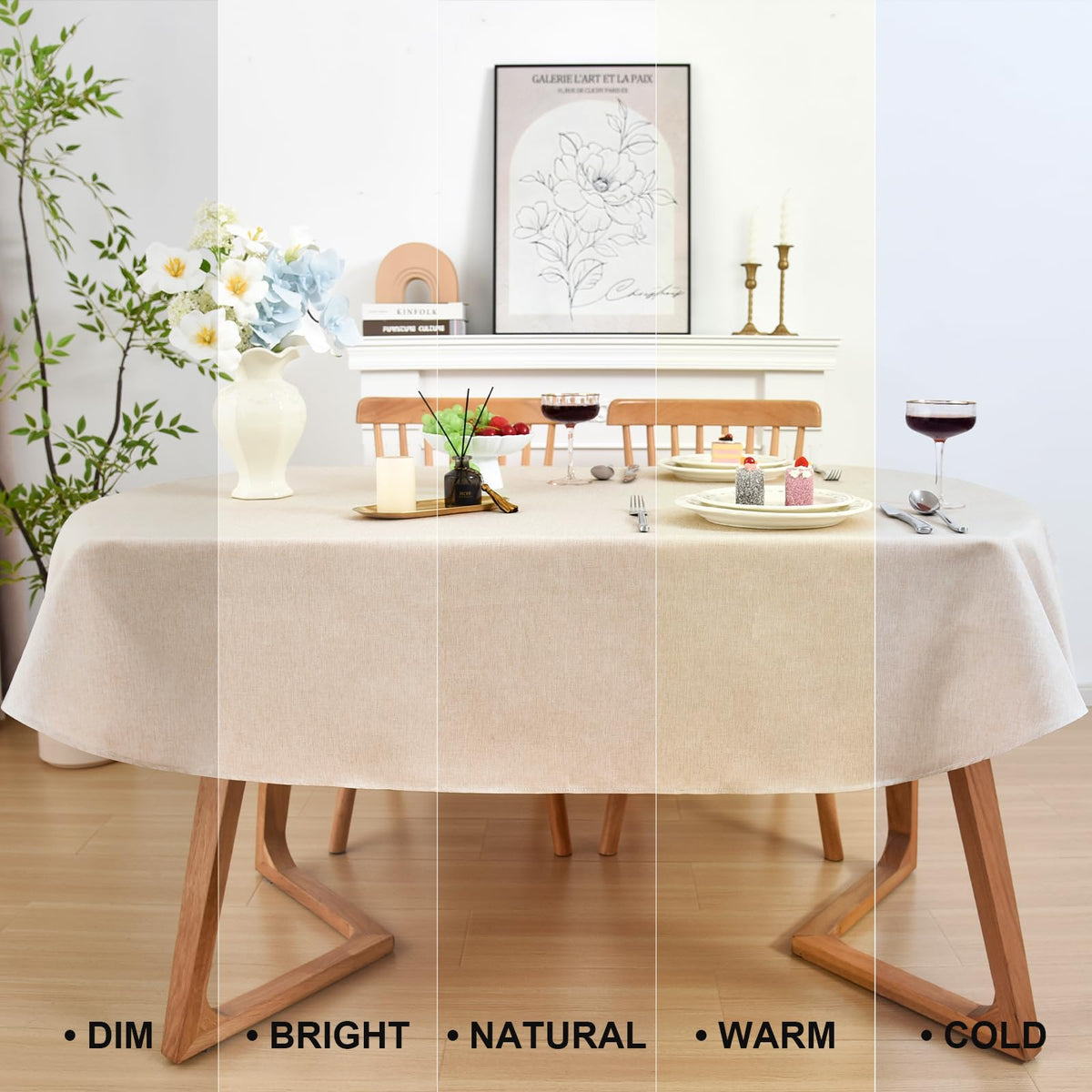 Wolkemer tablecloth fabric resists everyday spills with water-repellent performance