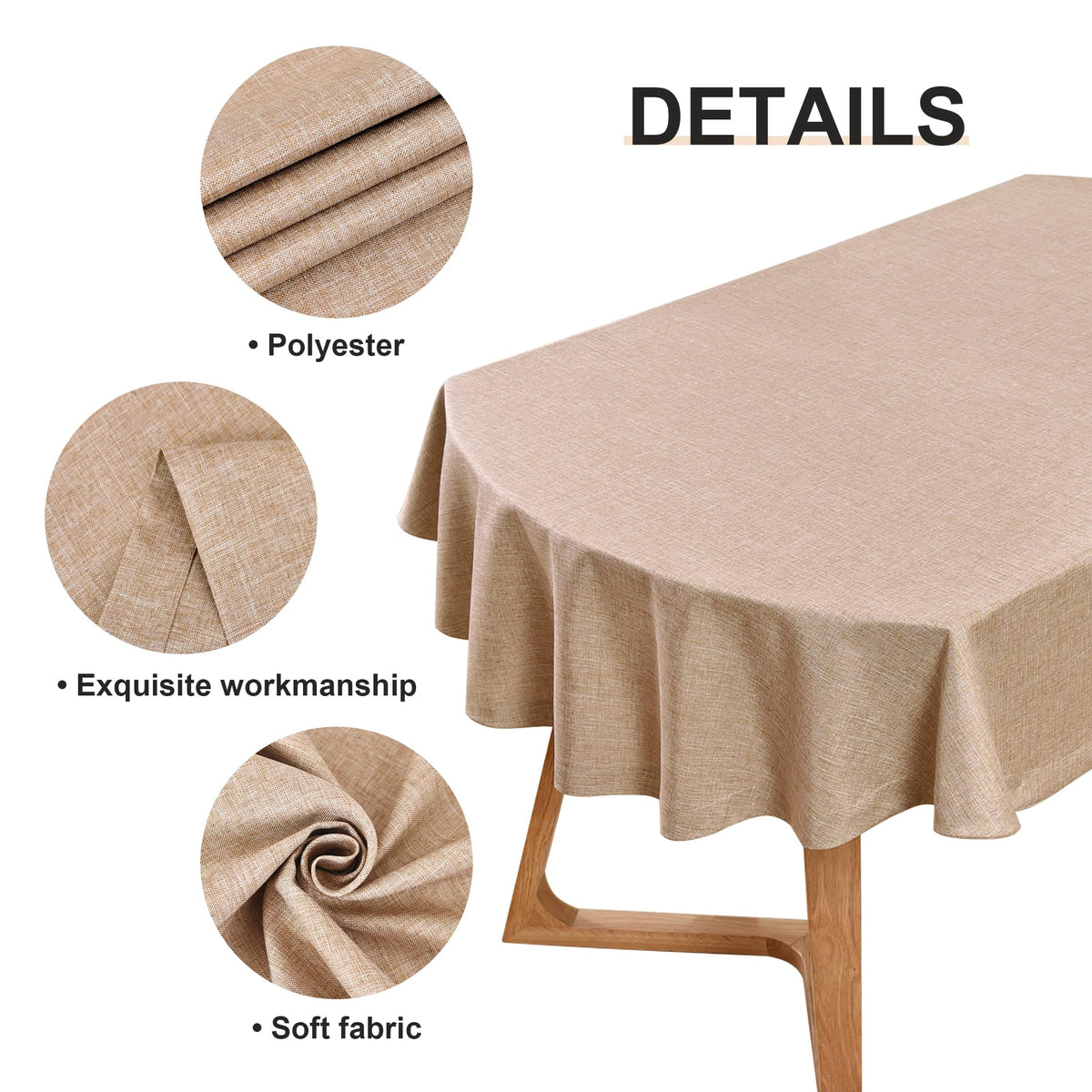 Wolkemer farmhouse rustic tablecloth ideal for indoor or outdoor dining