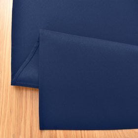 Wolkemer 12x72 navy runner on dresser protects surfaces with style