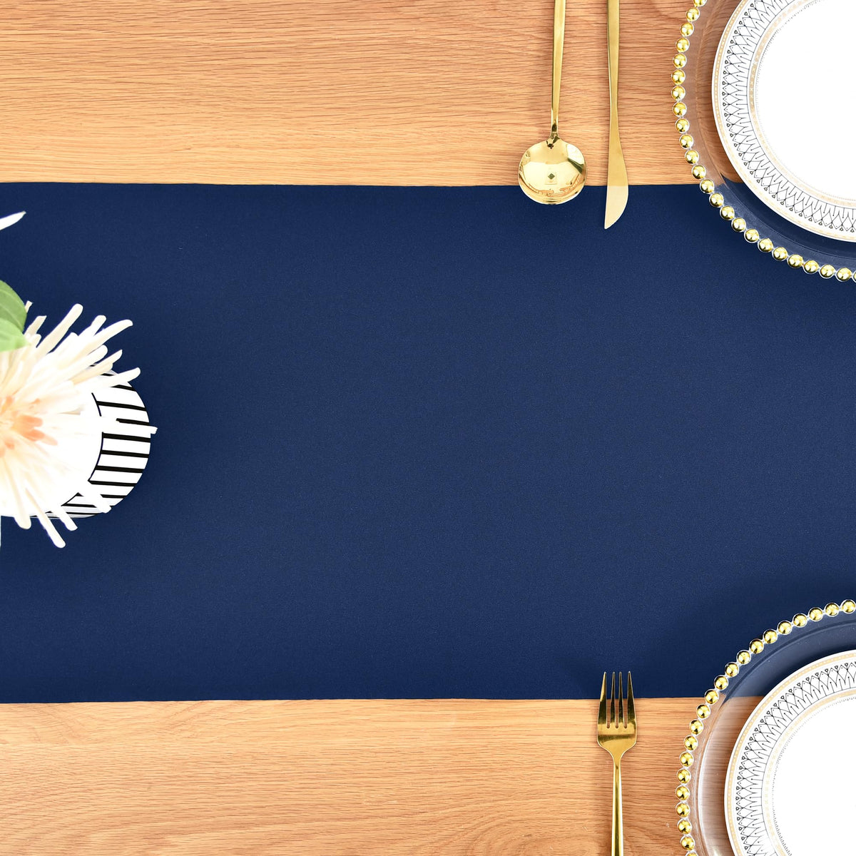 Wolkemer navy runner ideal for entrance cabinet decoration
