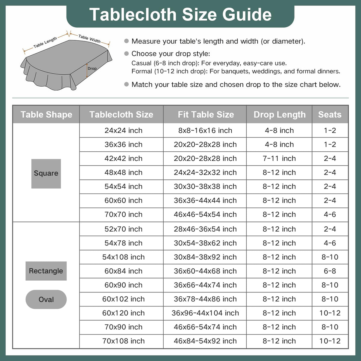 Wolkemer neutral color tablecloth complements rustic and modern decor