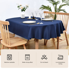 Wolkemer navy tablecloth at wedding banquet setting elevating ambiance and protection