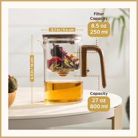 Elegant gift packaging with writable card for tea lovers.