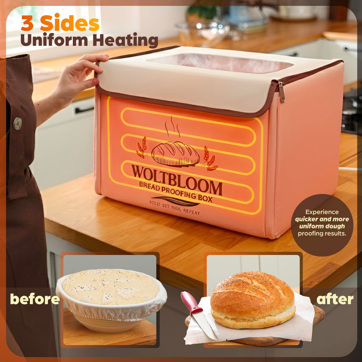 WoltBloom foldable design folded for compact storage and travel.