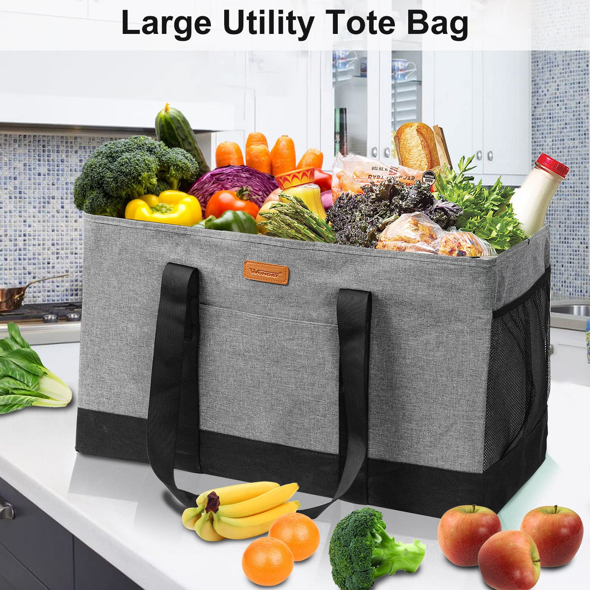 WONDAY tote with bottom board to enhance stability during loads