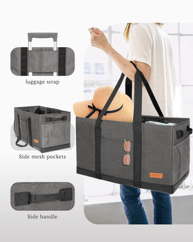 WONDAY tote fits in shopping carts and car trunks for easy transport