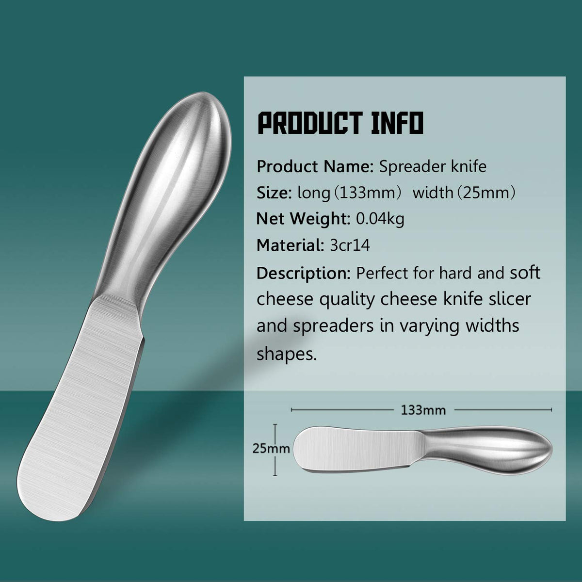 WoneNice stainless steel spreaders dishwasher safe and easy to clean after use.