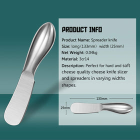 WoneNice stainless steel spreaders dishwasher safe and easy to clean after use.