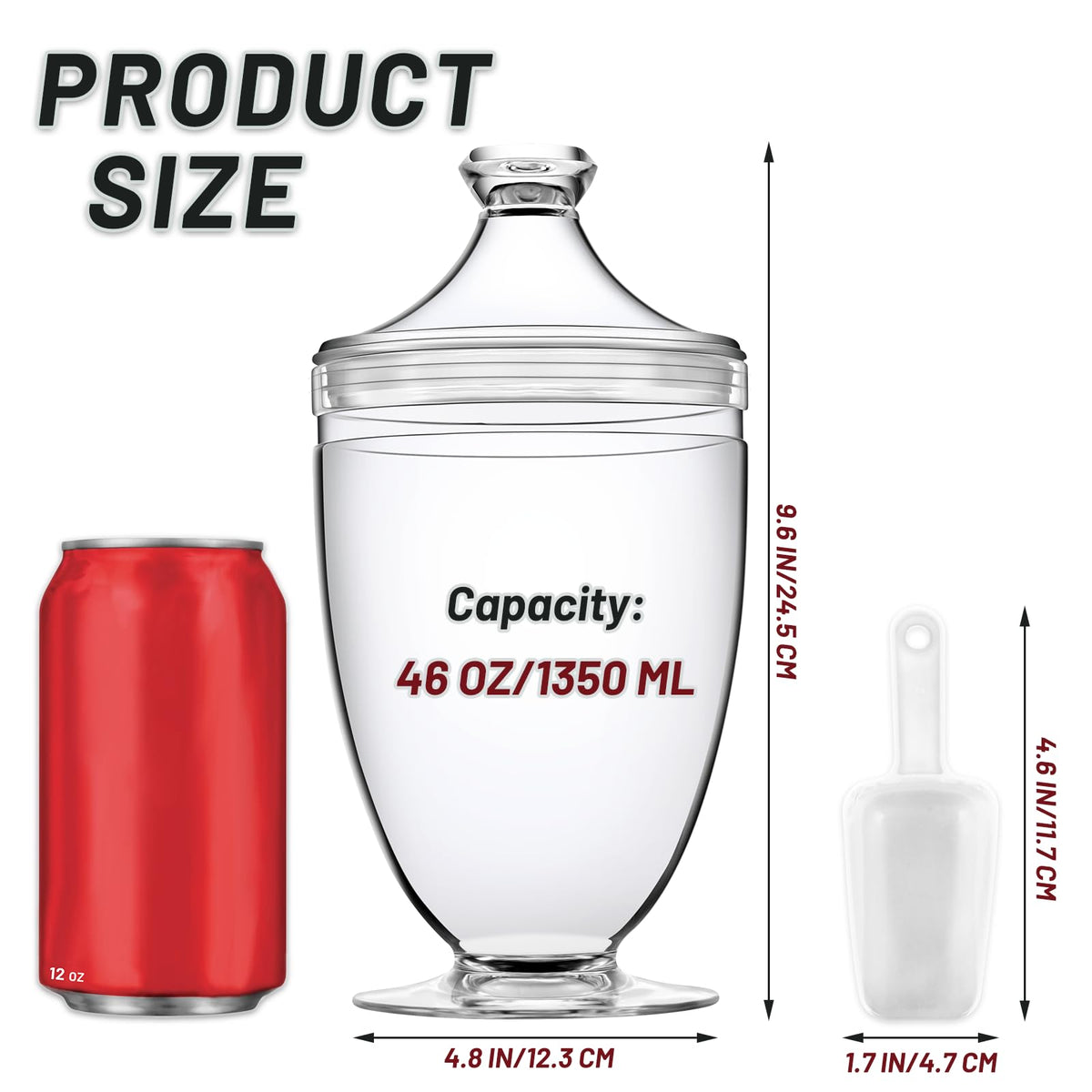 Wongblee apothecary jar wide mouth ideal for pantry organization.