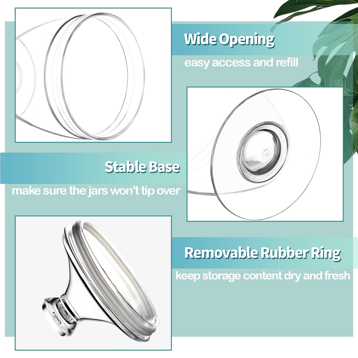 Wongblee shatterproof jar on display in modern bathroom or counter.