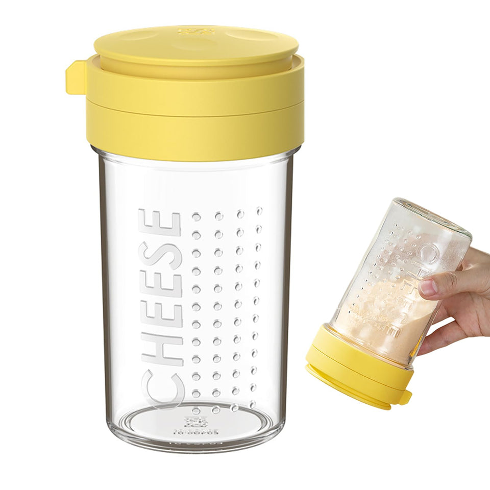 WonLiq parmesan shaker with airtight lid for precise, clump-free dispensing