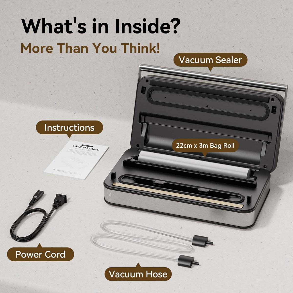 WONMAKE external hose port seals canisters and containers with ease