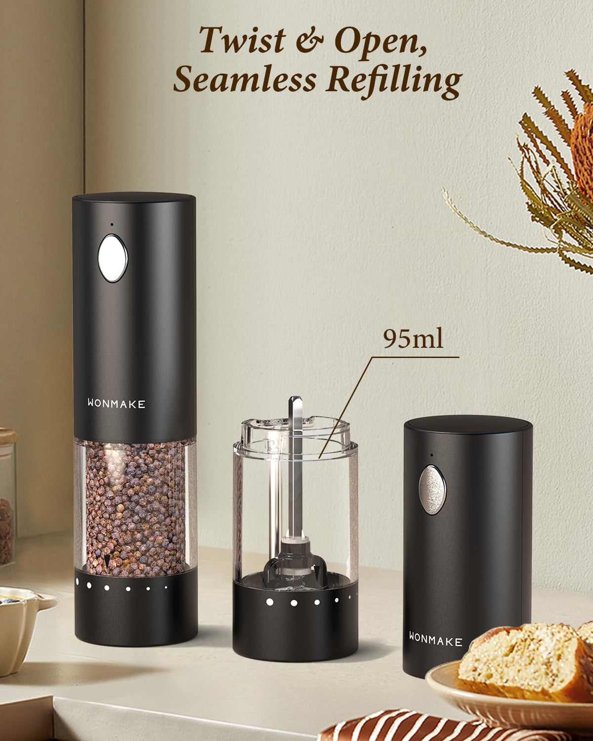 WONMAKE detachable base for easy cleaning after cooking