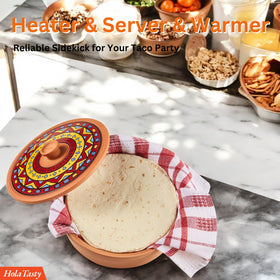 Woobud tortilla warmer with plaid pattern adds rustic autumn decor