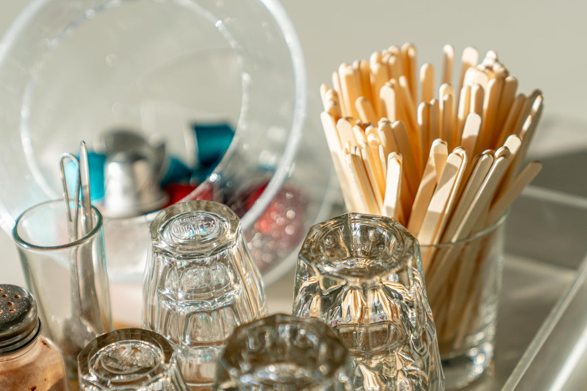Woodable natural wood stir sticks with smooth grip.