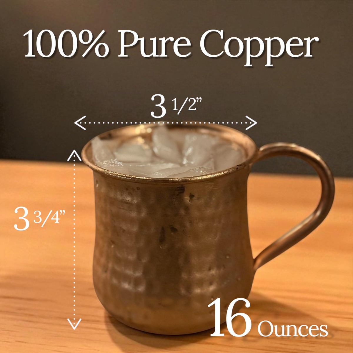 Wooden Baker copper mug durable hammered handles built for long-lasting use