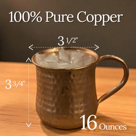 Wooden Baker copper mug durable hammered handles built for long-lasting use