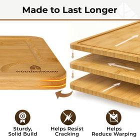 Woodenhouse 15-by-10-inch board for bread, vegetables, and meats