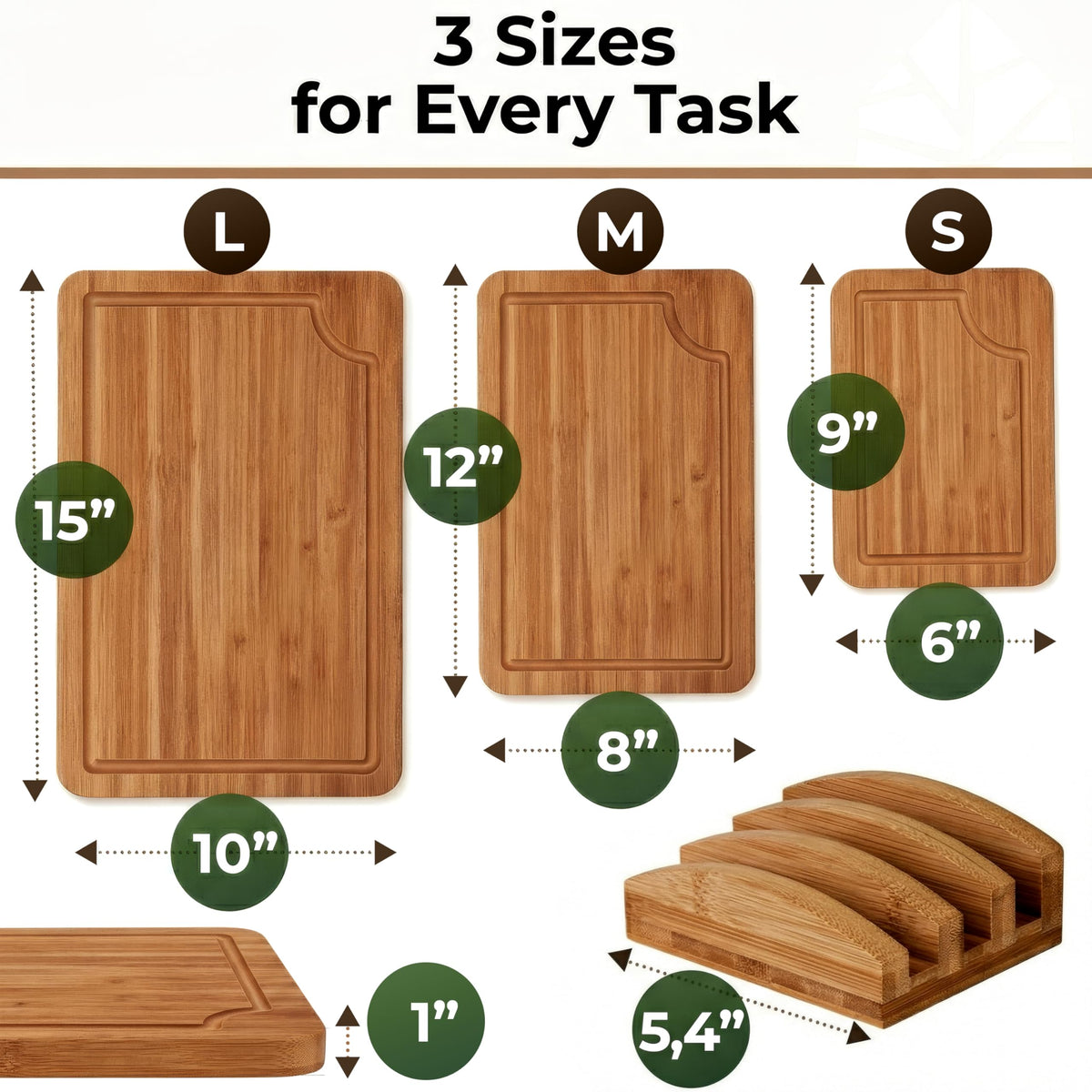 Woodenhouse small bamboo cutting board perfect for herbs and garnishes.