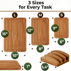 Woodenhouse small bamboo cutting board perfect for herbs and garnishes.