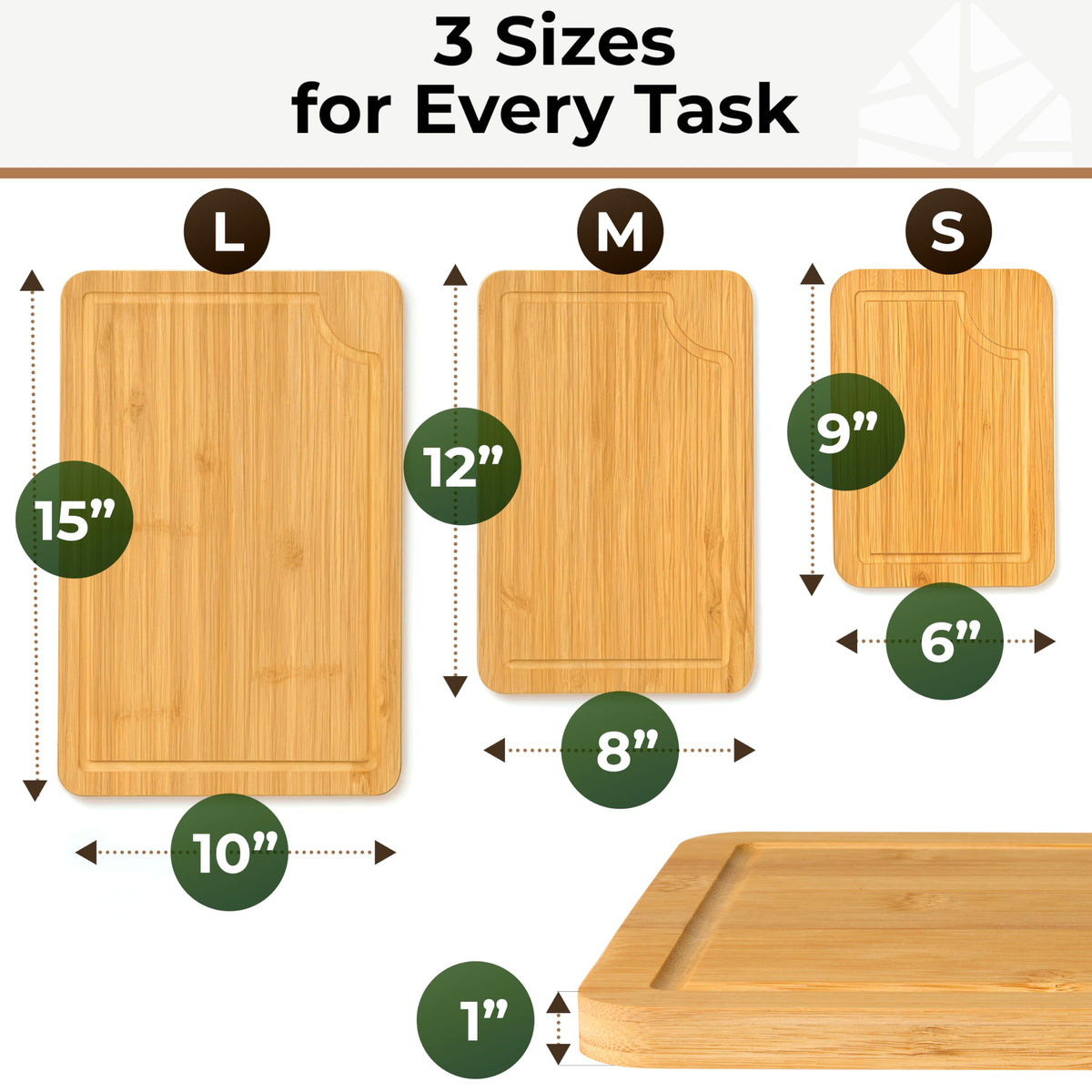Woodenhouse board with deep juice grooves catch liquids during prep