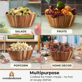Woodenhouse 8-inch small bowl for dips, nuts, or snacks.