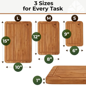 Woodenhouse large 15x10 cutting board ready for bread and meat prep