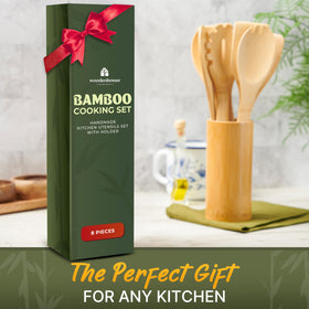 WoodenHouse bamboo utensils stay cool to the touch during cooking.