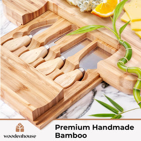 Woodenhouse fruit tray display with colorful produce.