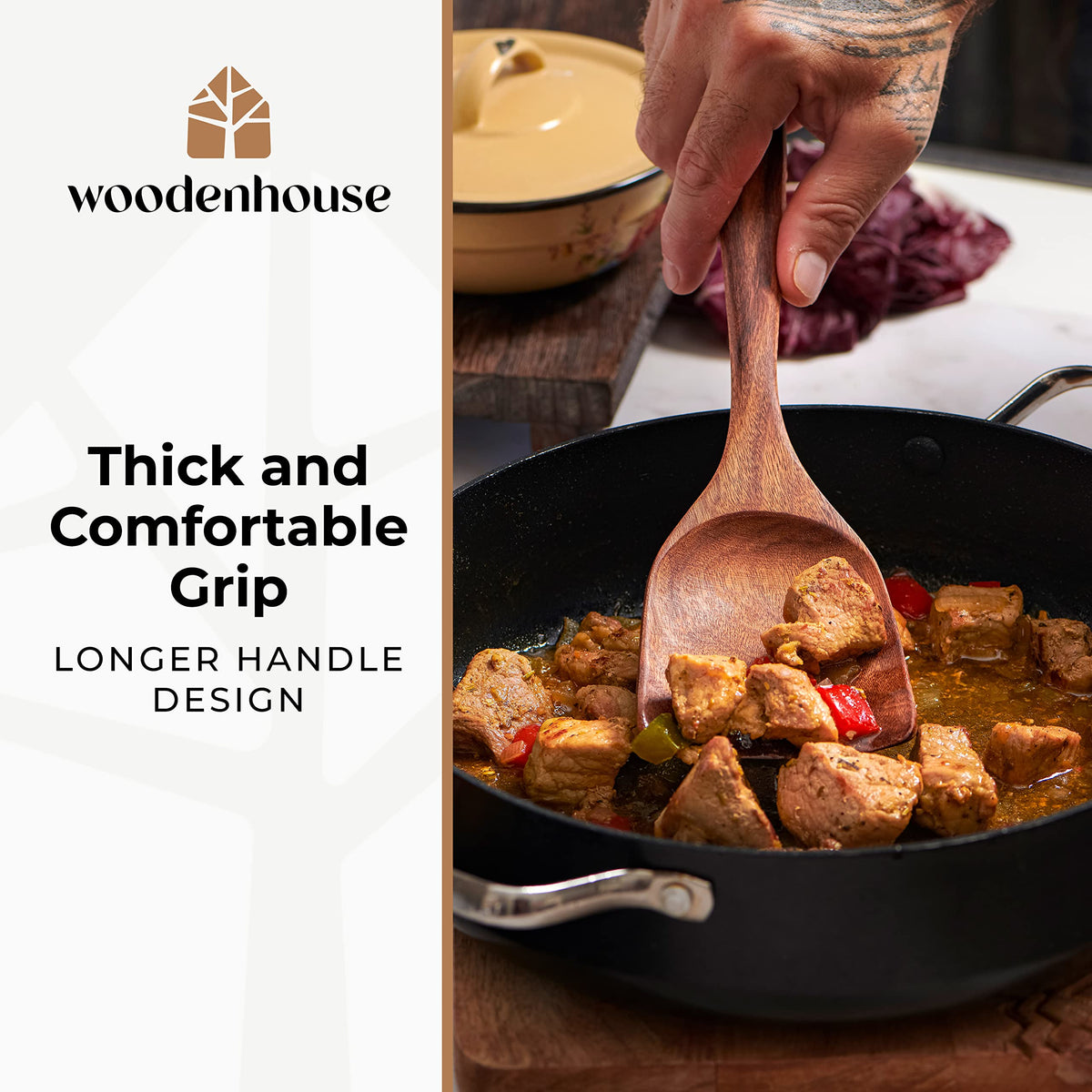 Woodenhouse spoon rest catches drips to protect countertops