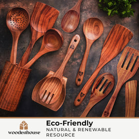 Woodenhouse teak kitchen tools packaging suitable for gifting