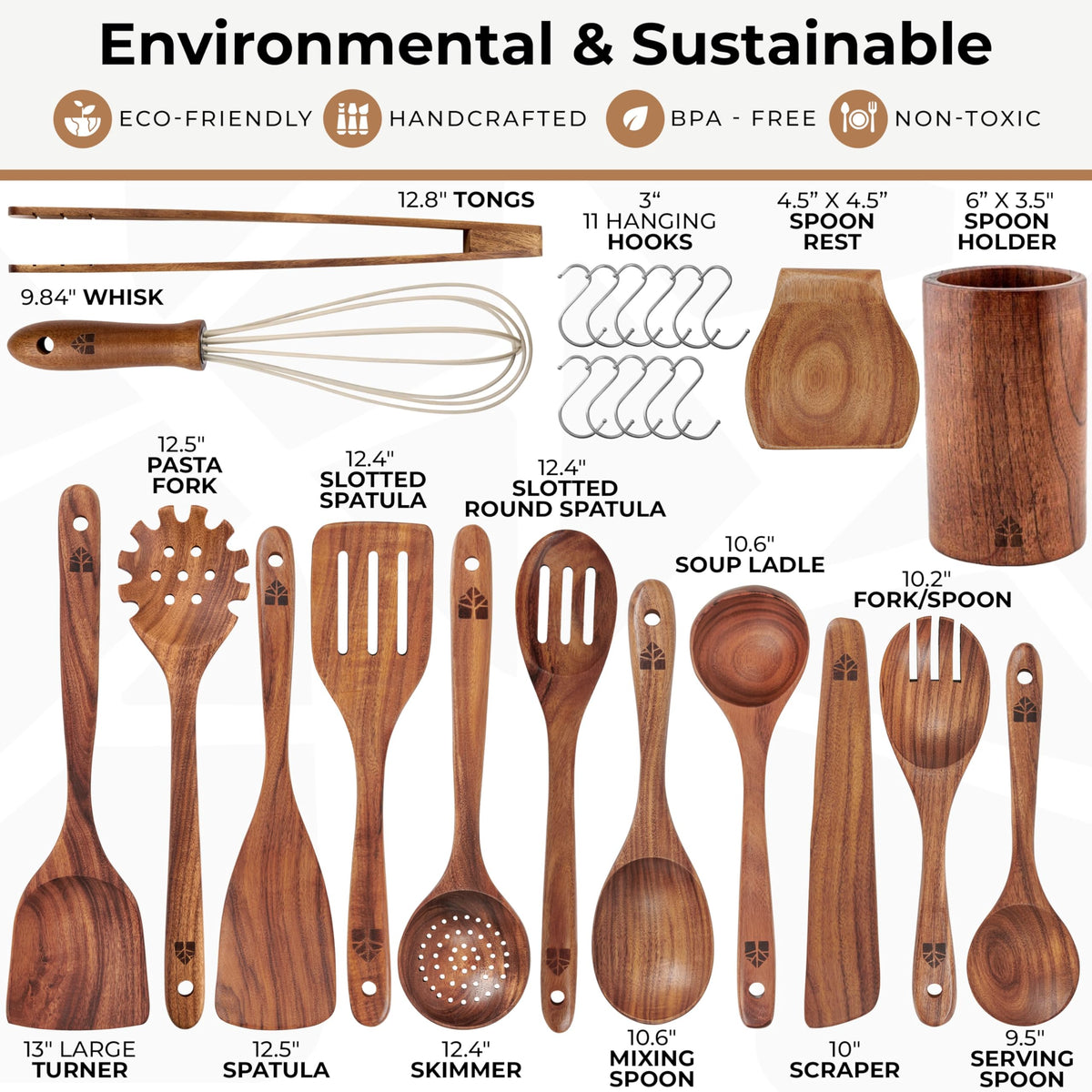 Woodenhouse teak pasta spoon for easy serving.