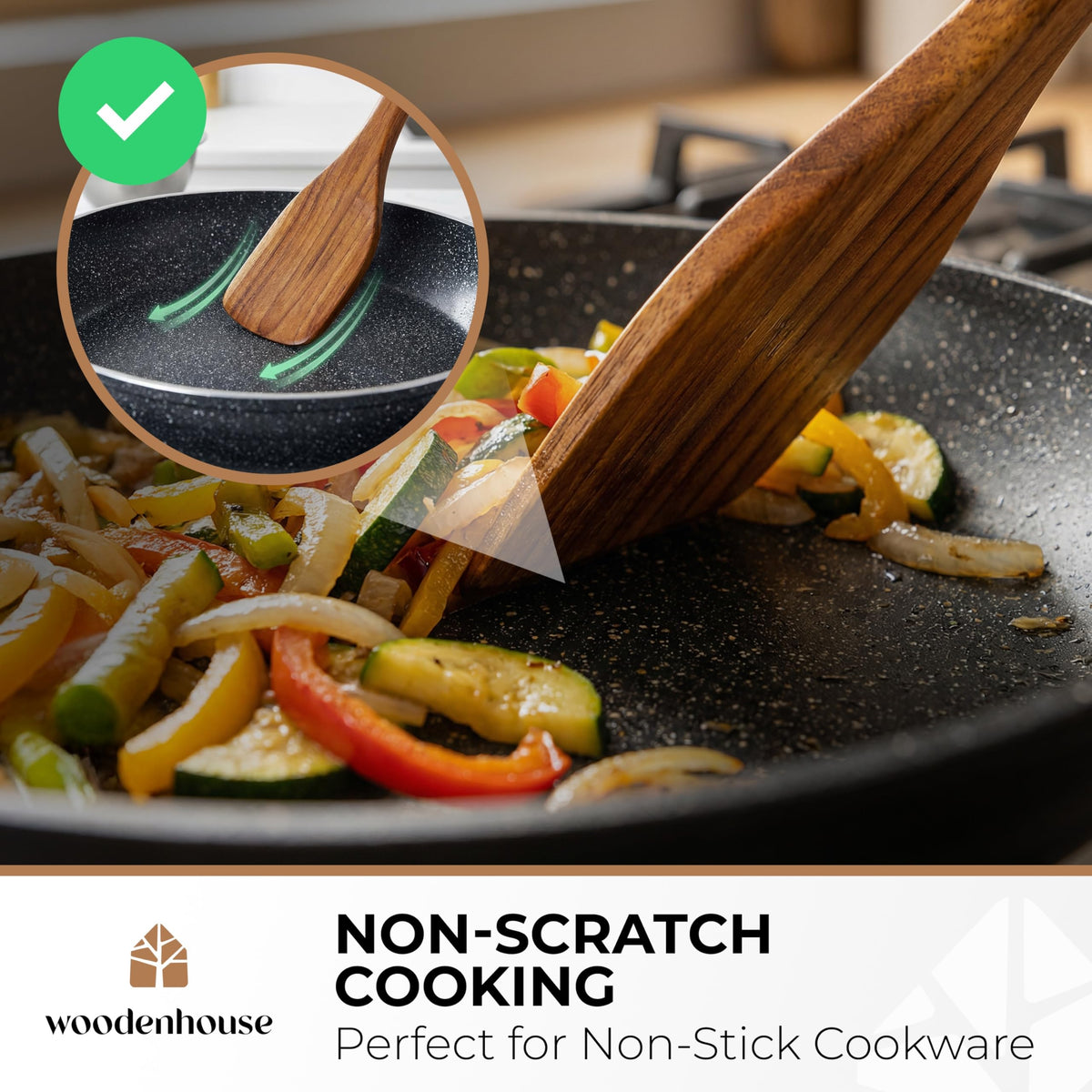 Woodenhouse teak pasta spoon for evenly tossed sauces with pasta.