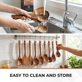 Woodenhouse teak wood is durable for daily kitchen use.
