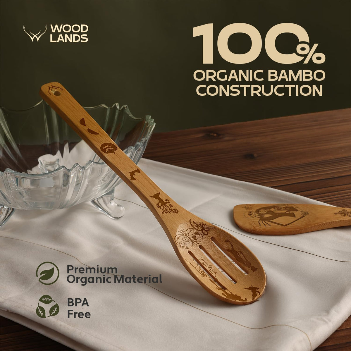 Woodlands USA heat resistant wooden spoons protect nonstick cookware