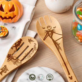 Woodlands USA organic bamboo utensils ideal for light eco friendly kitchen tasks