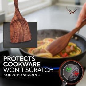 Woodlands USA teak ladle for soups and sauces