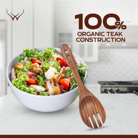 Woodlands USA teak serving spoon ideal for sharing meals