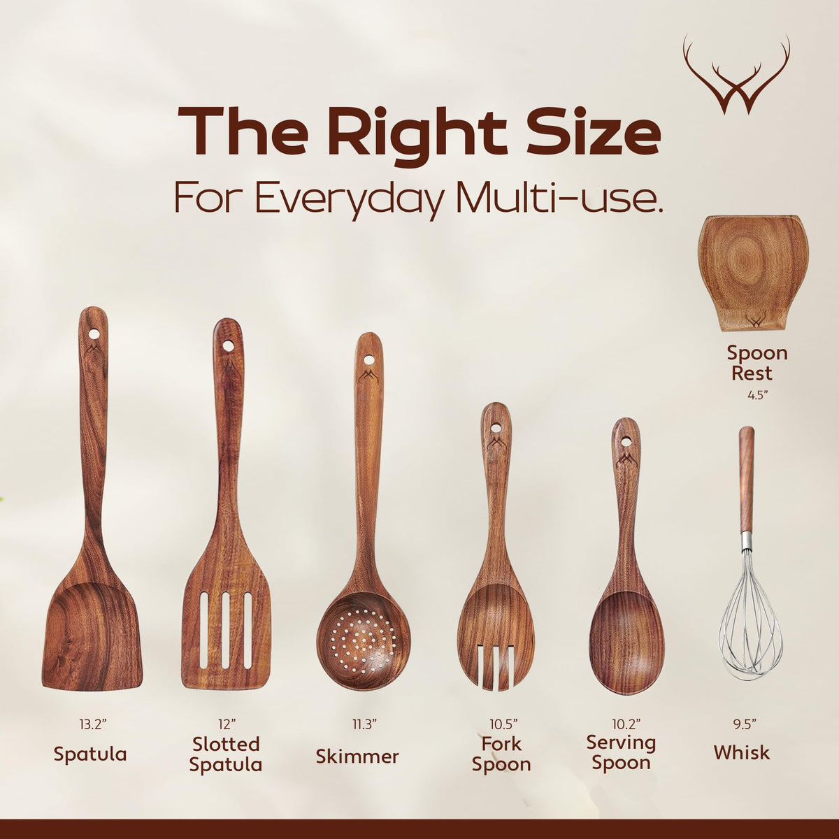 Woodlands USA teak spatula for smooth stirring