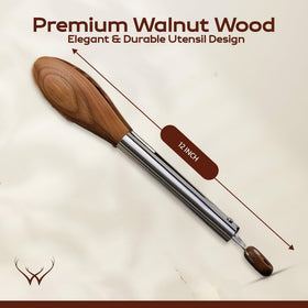 Woodlands USA wooden tongs for cooking, ergonomic grip for comfortable handling