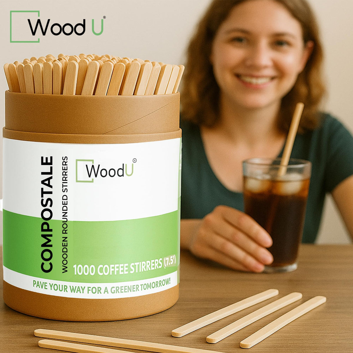 WoodU comfortable ergonomic stirring experience without breakage or splinters.