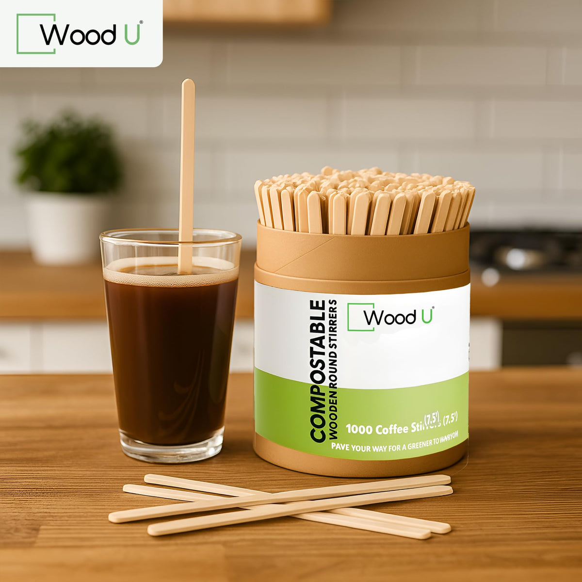 WoodU elegant wood finish adds a natural touch to any drink.