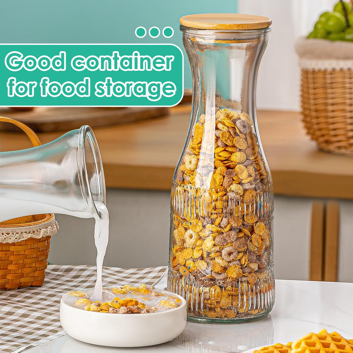 Wookgreat easy-pour narrow-neck carafe for smooth serving.