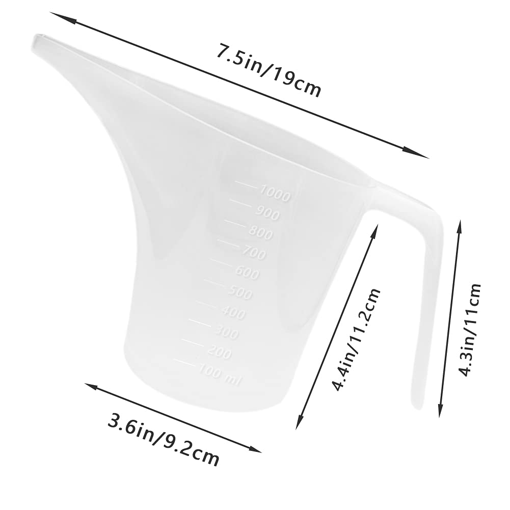 Woozettn 1000 ml capacity measuring cup for accurate liquid measurement.