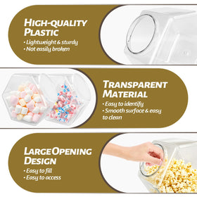 Woozettn candy jar lid seal keeps snacks fresh and secure.