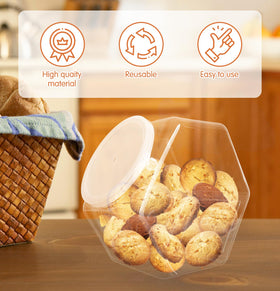 Woozettn candy jar on kitchen counter for snack access