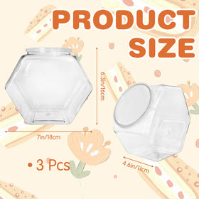 Woozettn clear hexagon cookie jar shows contents for quick grab
