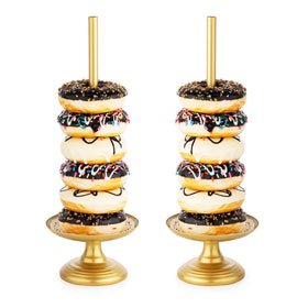 WOPARTY Donut Stand Metal 2-Pack base provides sturdy dessert support at events.