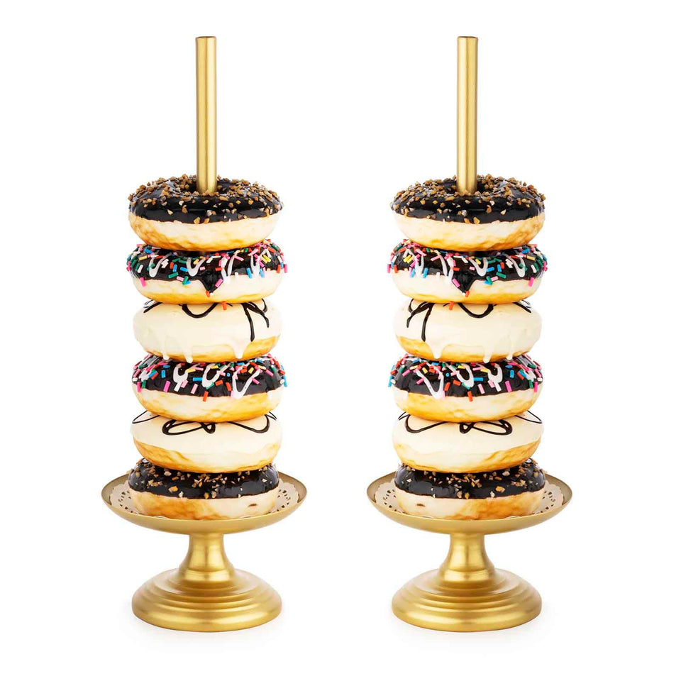WOPARTY Donut Stand Metal 2-Pack base provides sturdy dessert support at events.